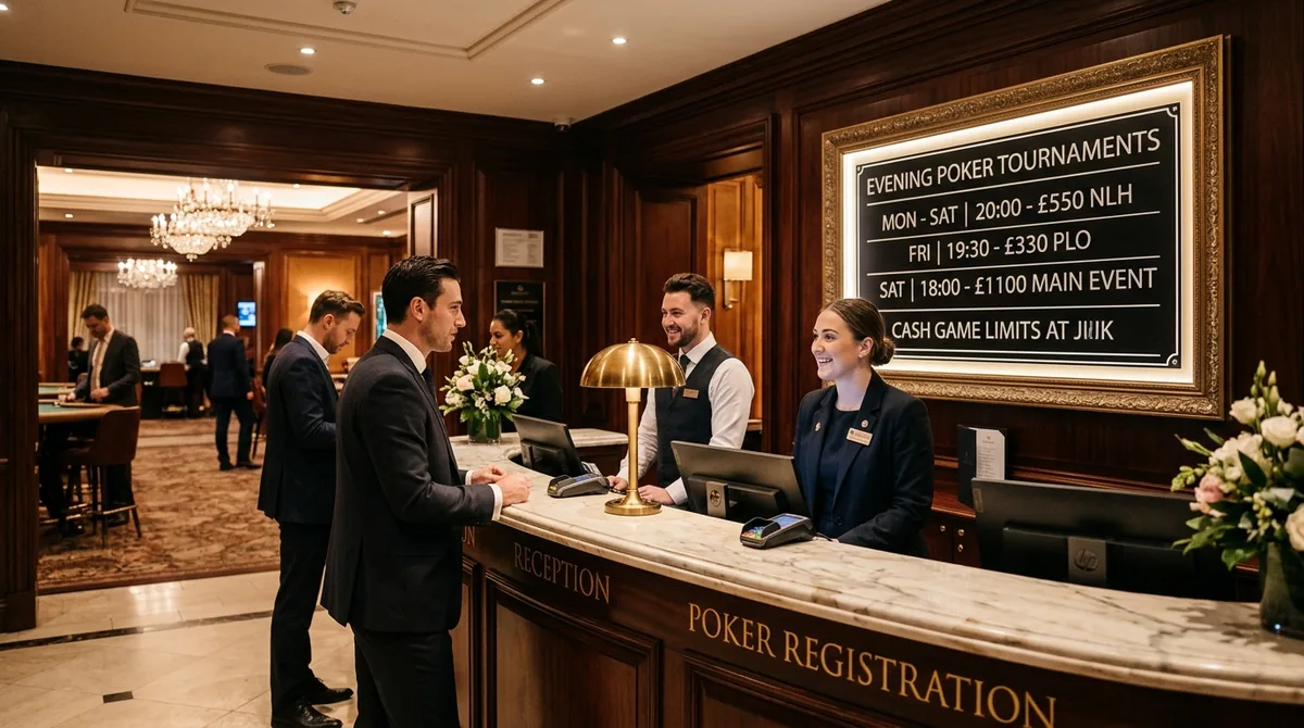 Casino Reception and Poker Registration Desk