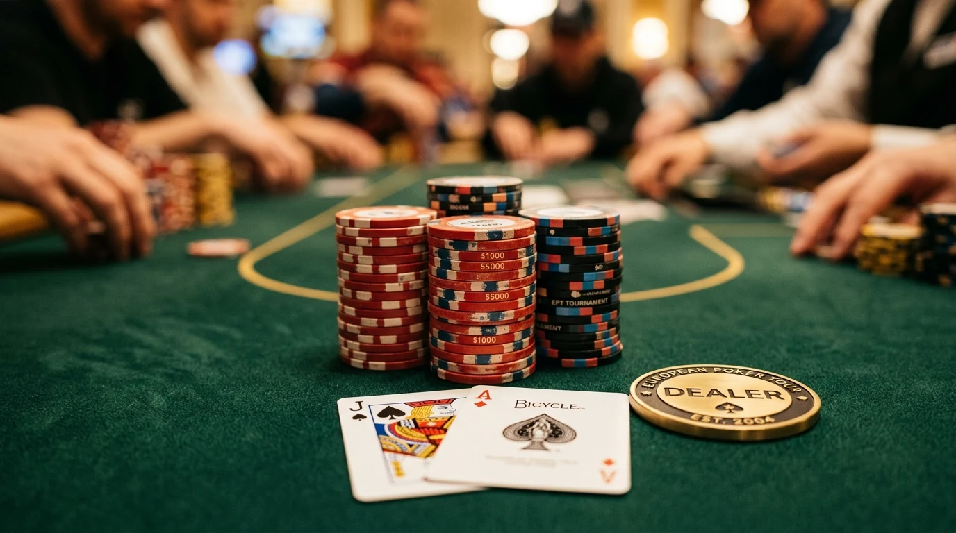 Live Poker Tournament Table Action